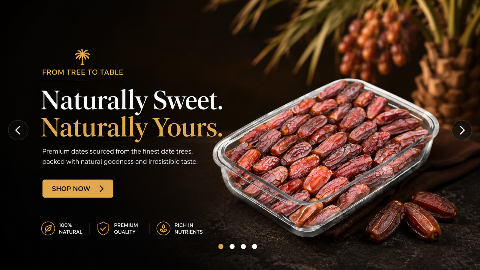 Dates from the heart of Al-Qassim, packed for the world.